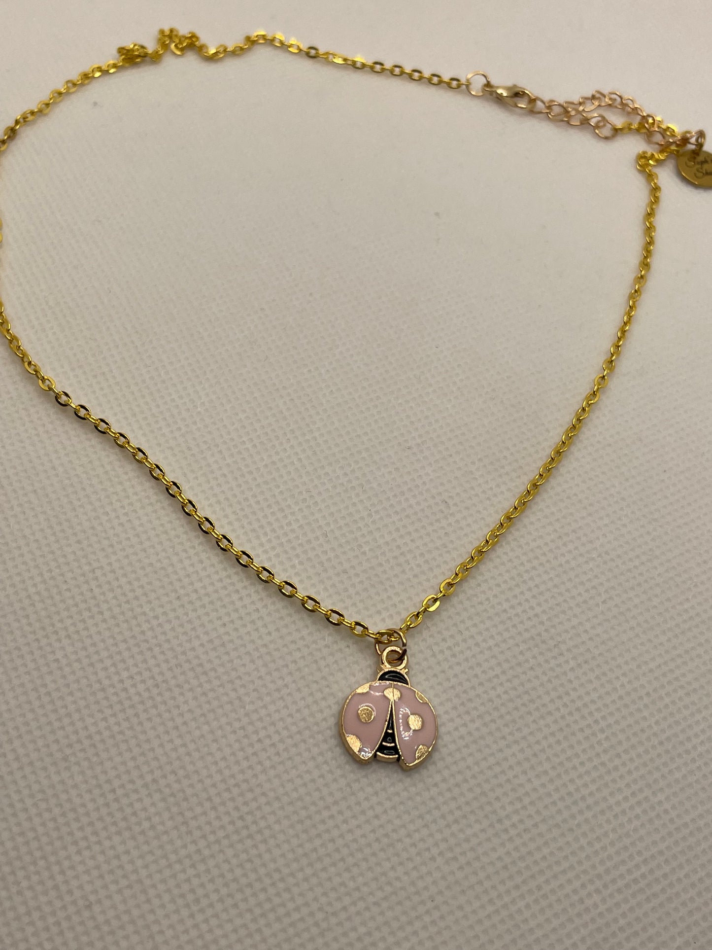 Pink Ladybug Necklace