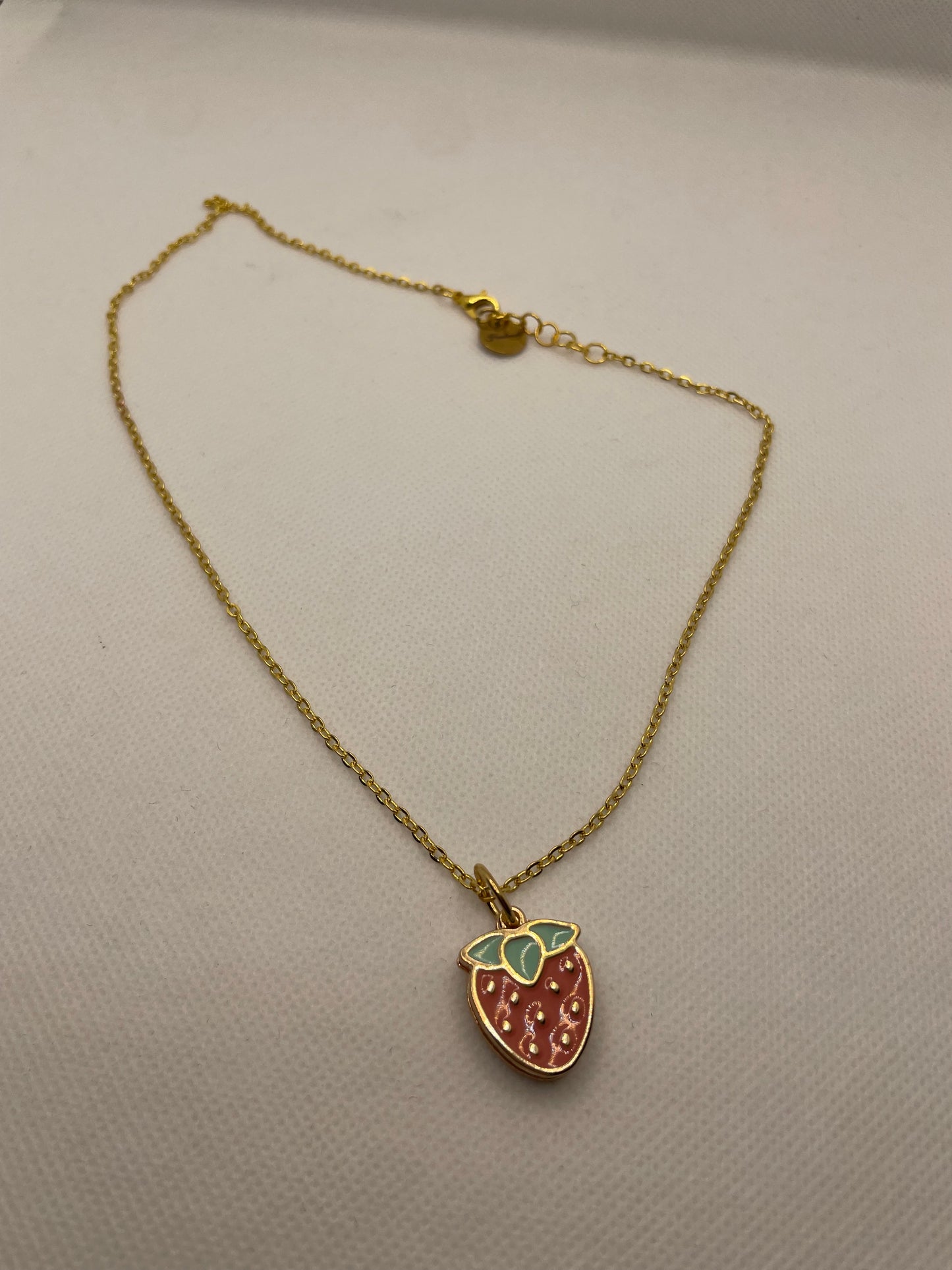 Gold Plated Strawberry Necklace