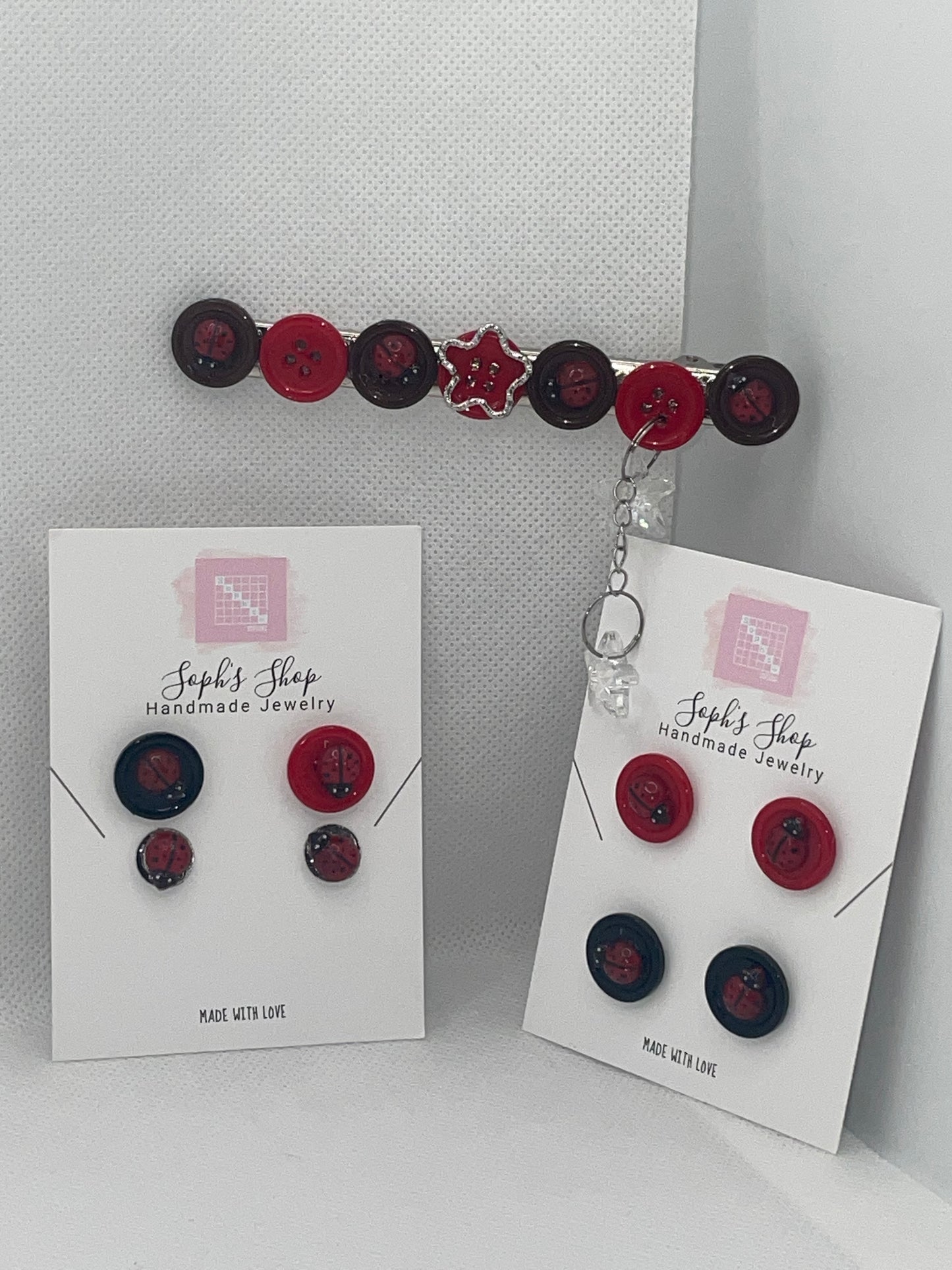 Ladybug pin set