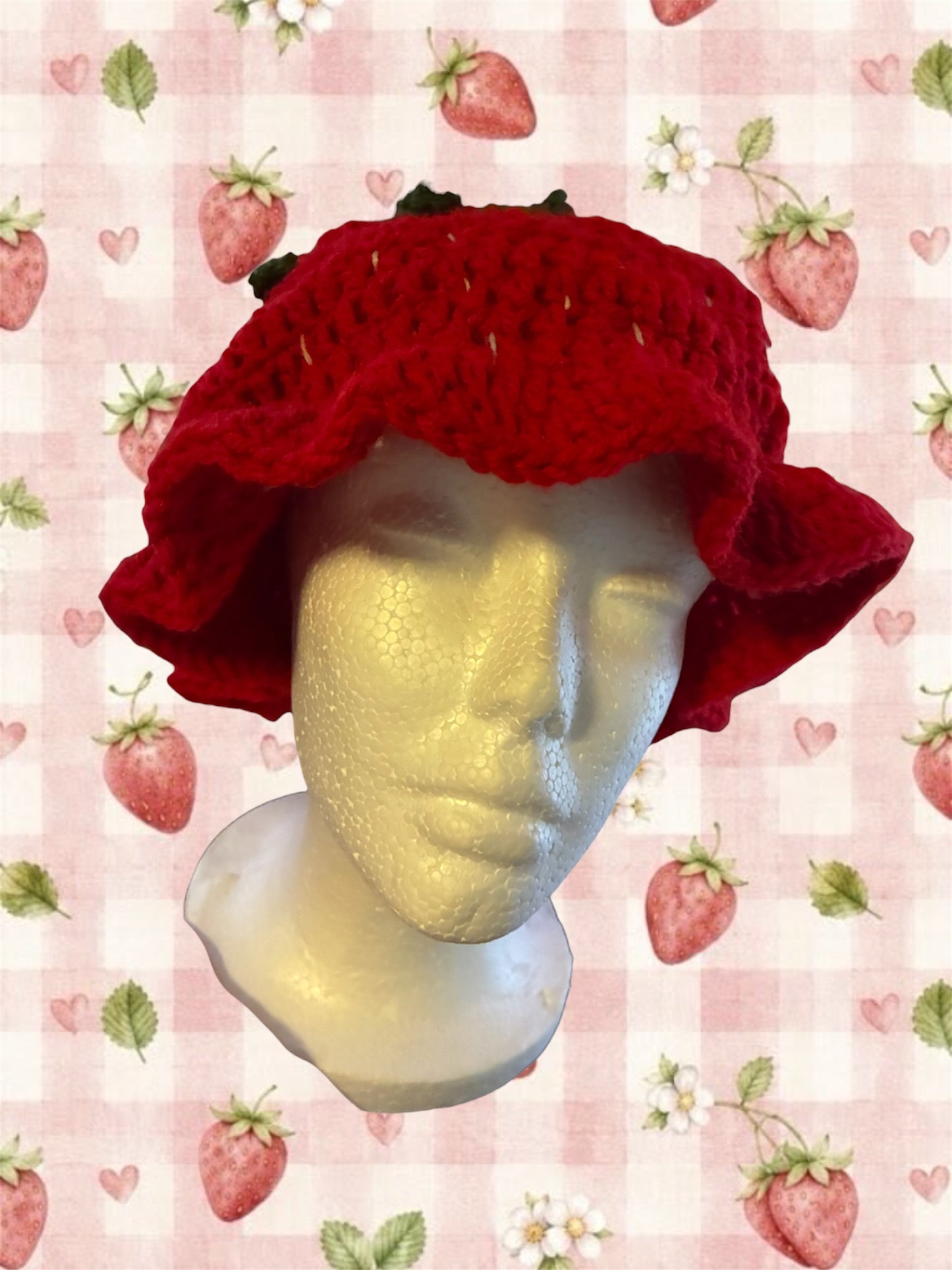 Strawberry bucket hat