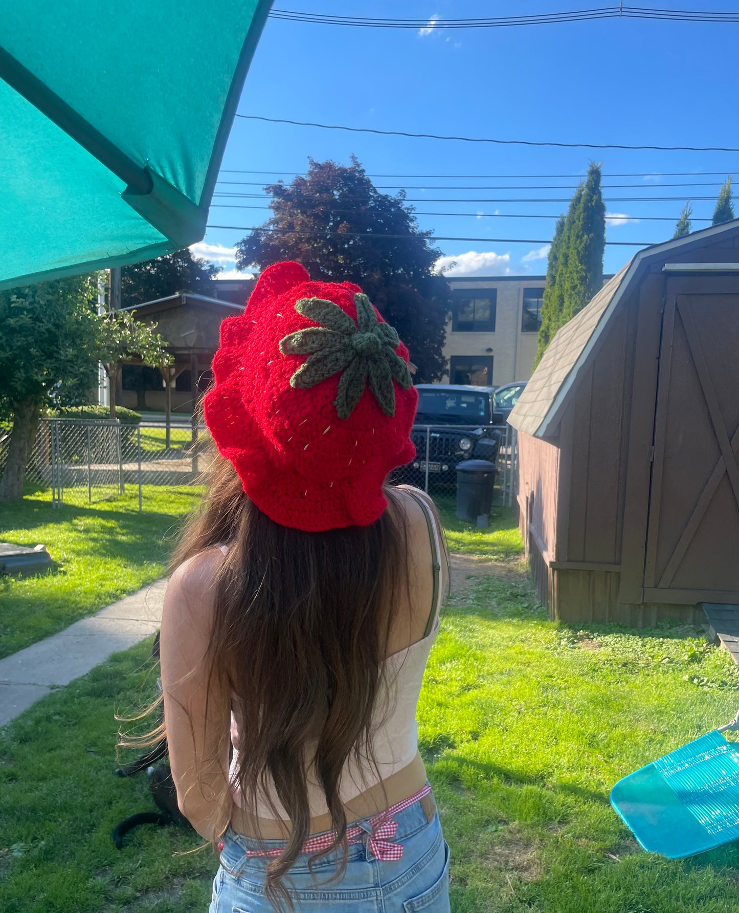 Strawberry bucket hat