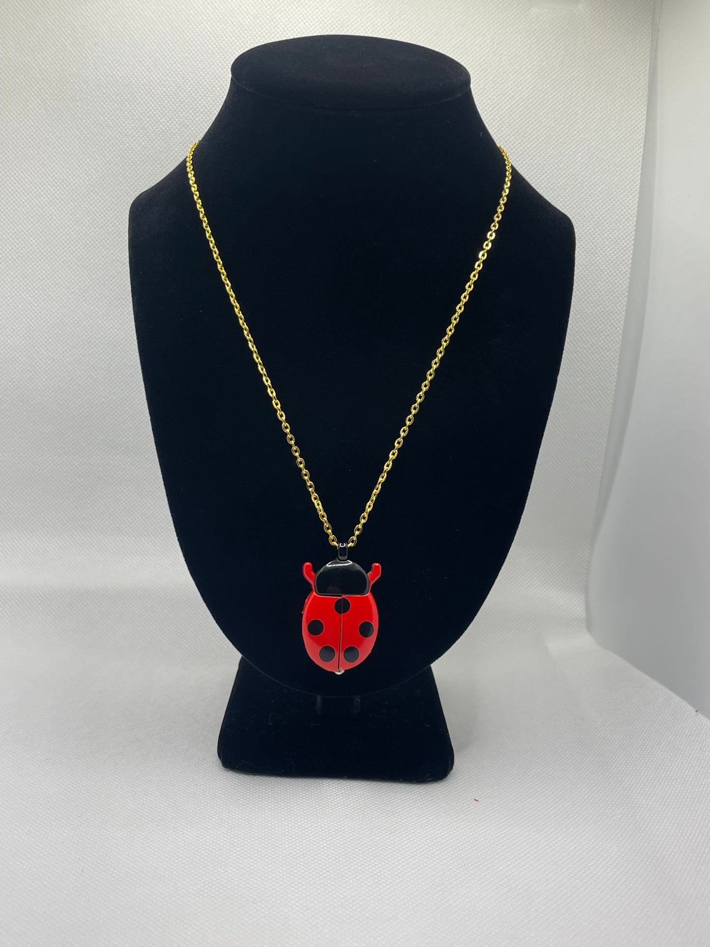 Ladybug Watch Necklace