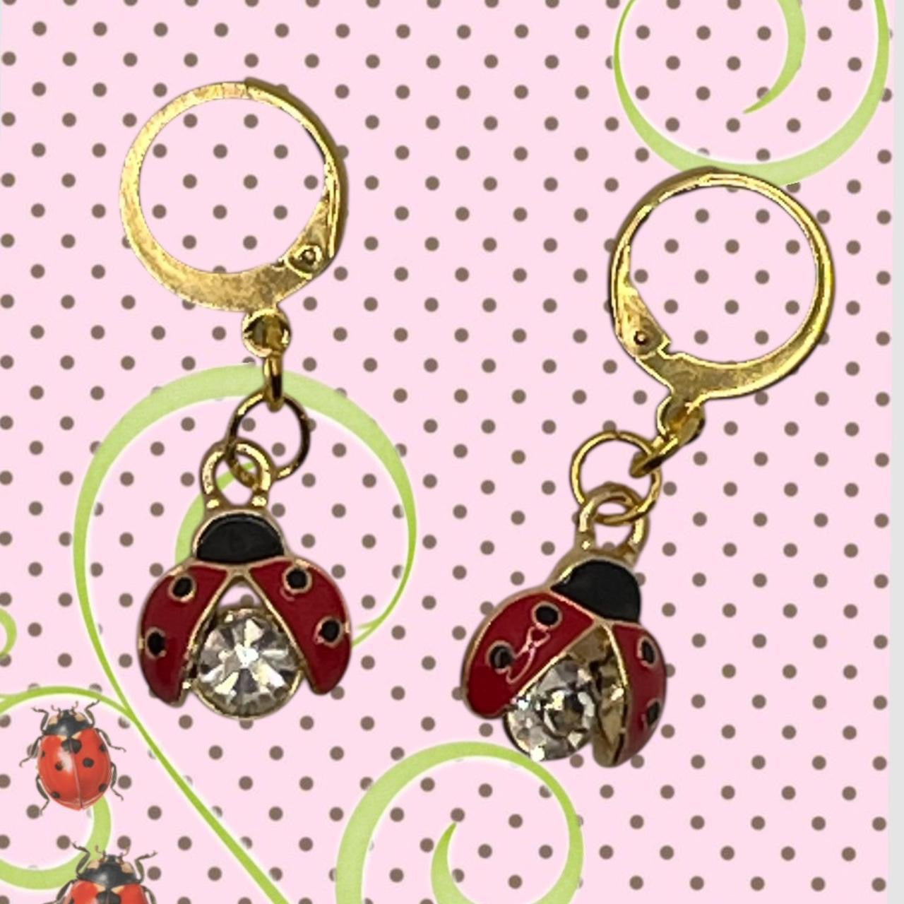 Ladybug Hoop Earrings