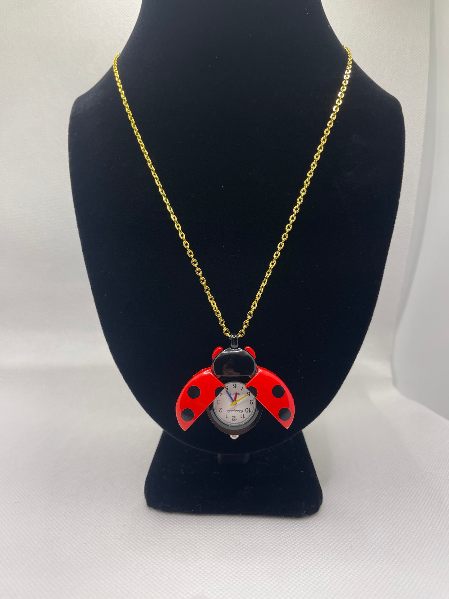 Ladybug Watch Necklace