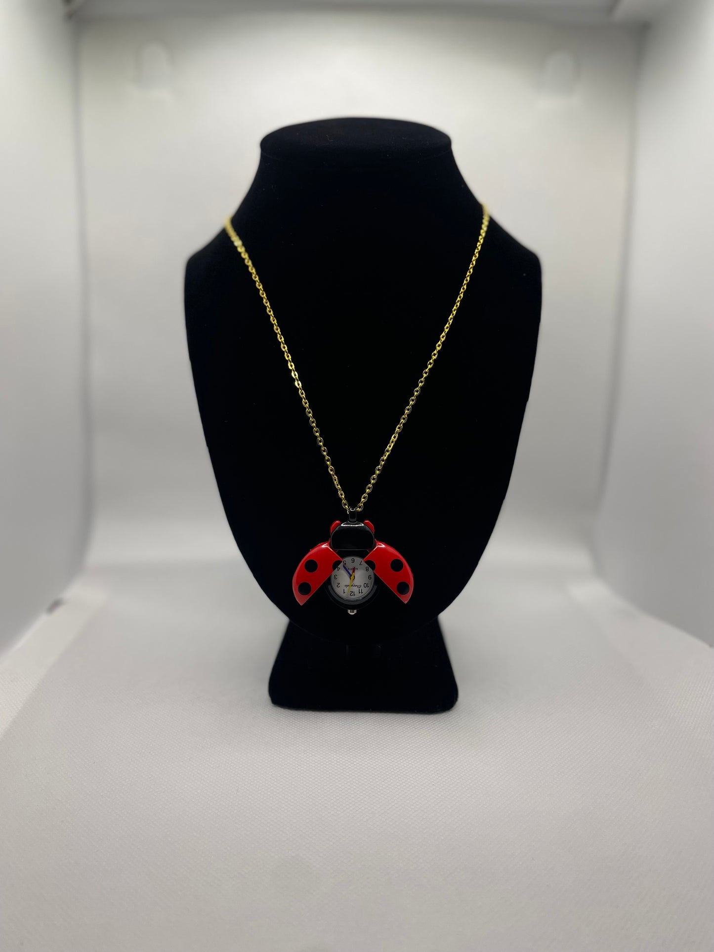 Ladybug Watch Necklace
