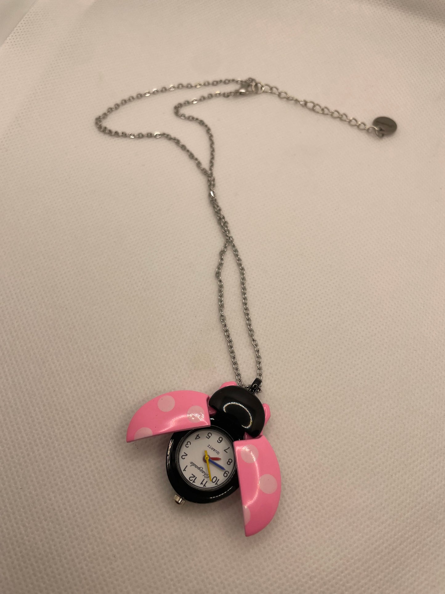 Pink Lady Watch Necklace