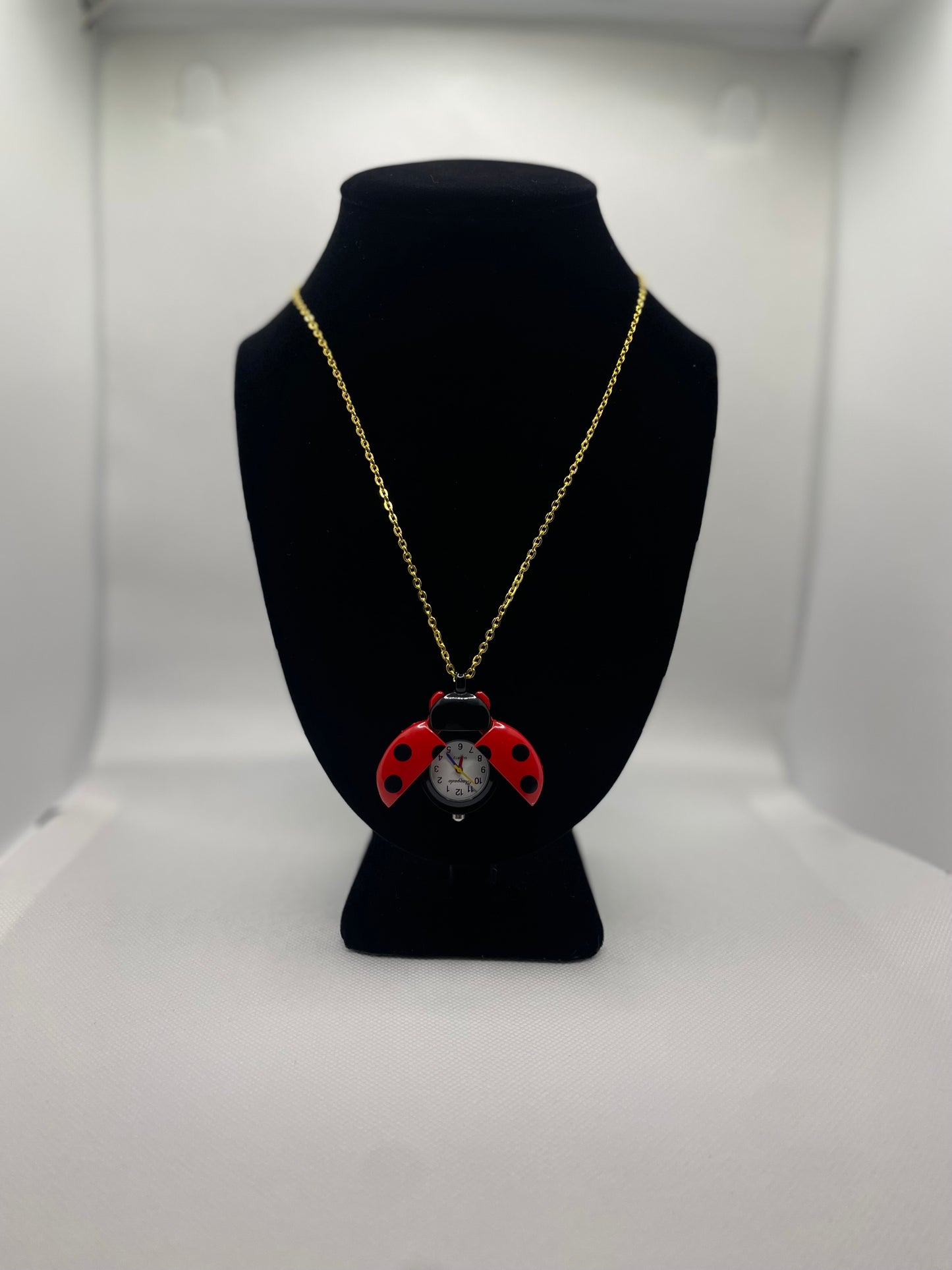 Ladybug Watch Necklace