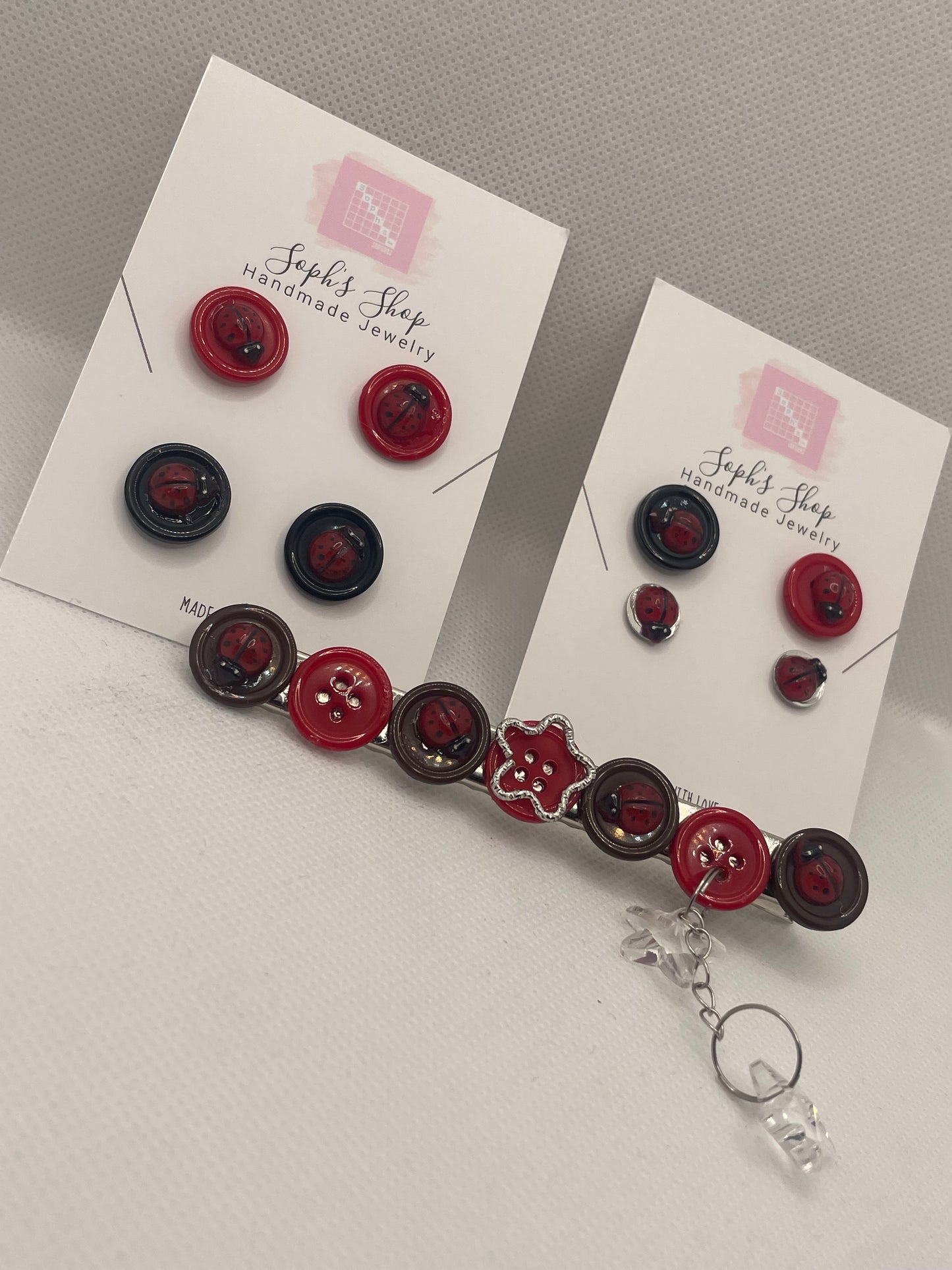Ladybug pin set
