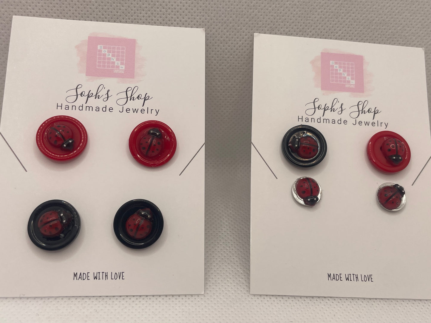 Ladybug pin set