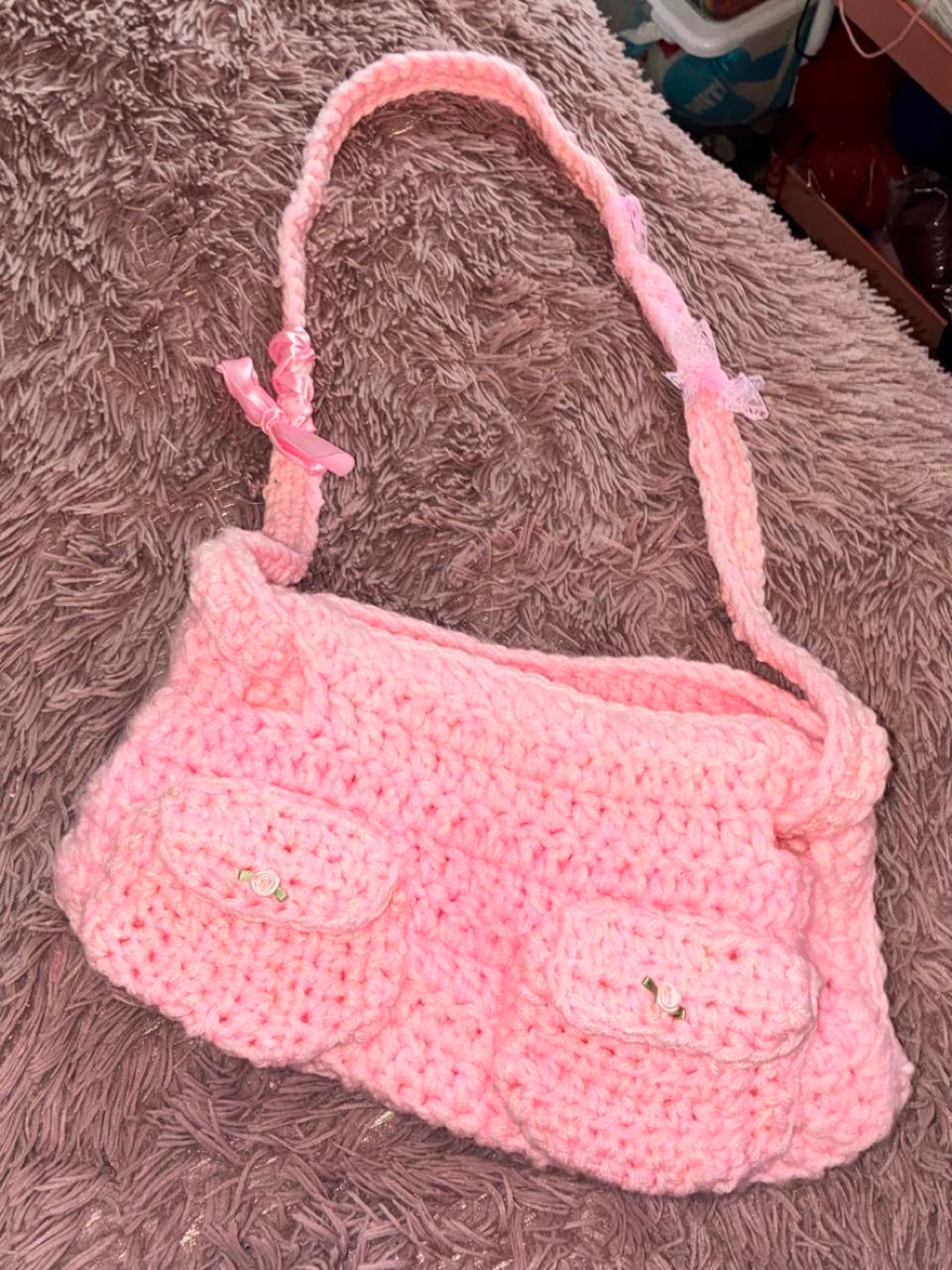 Pink book sleeve purse ˖ . ݁𝜗𝜚. ݁₊