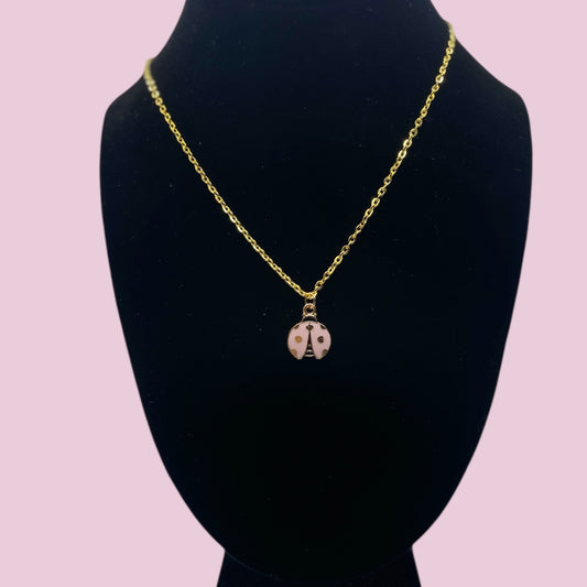Pink Ladybug Necklace