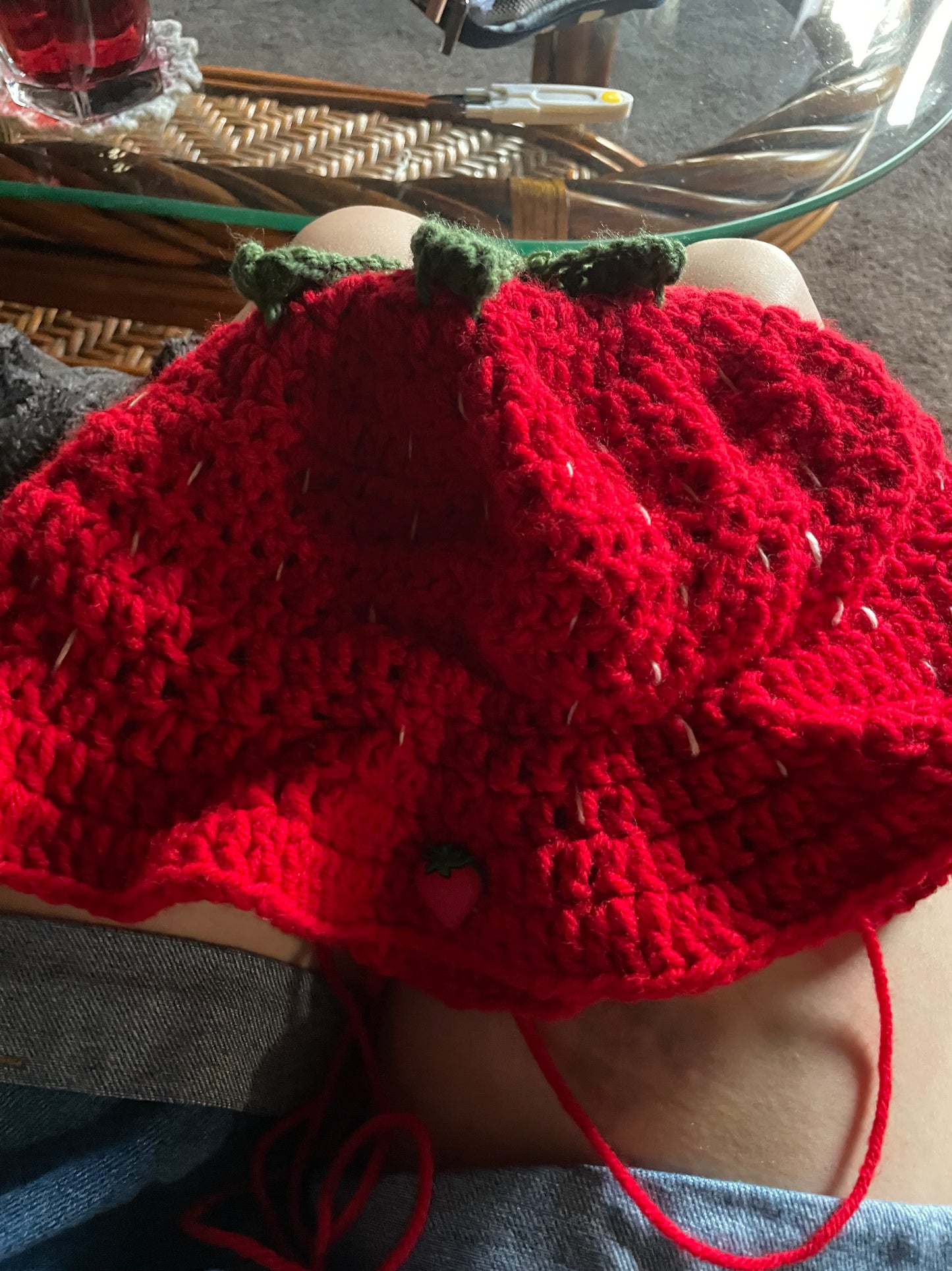 Strawberry bucket hat