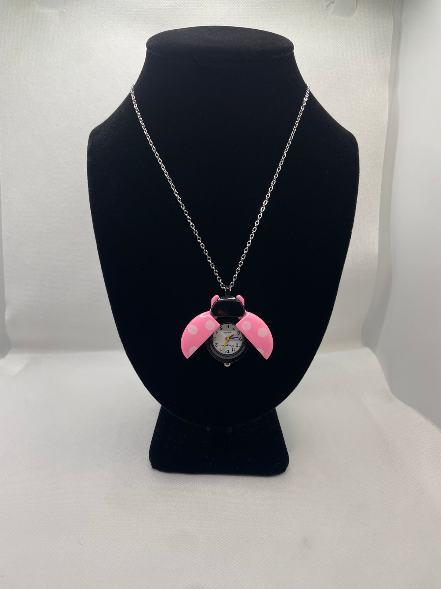 Pink Lady Watch Necklace