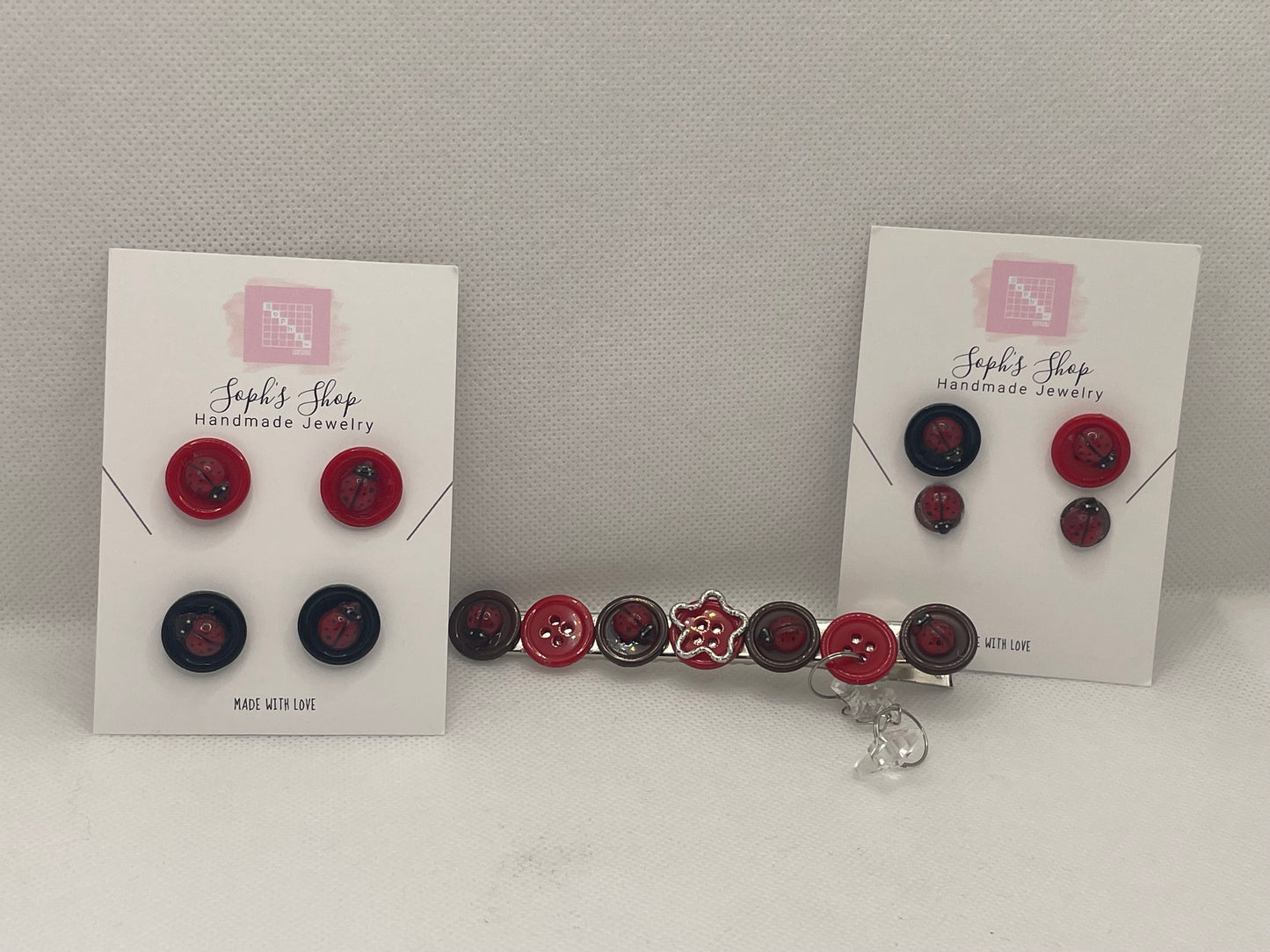 Ladybug pin set