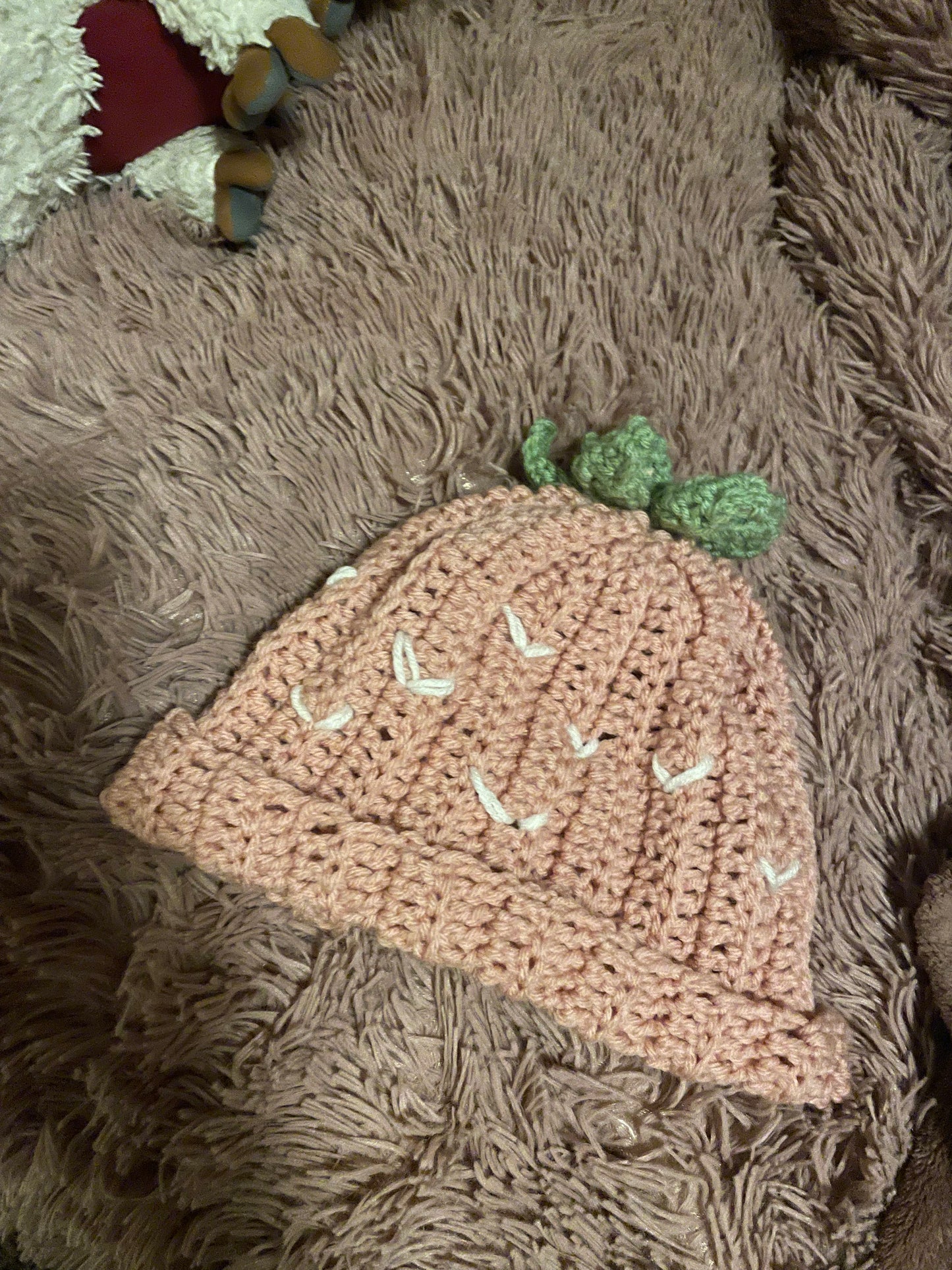 Pink Strawberry Beanie