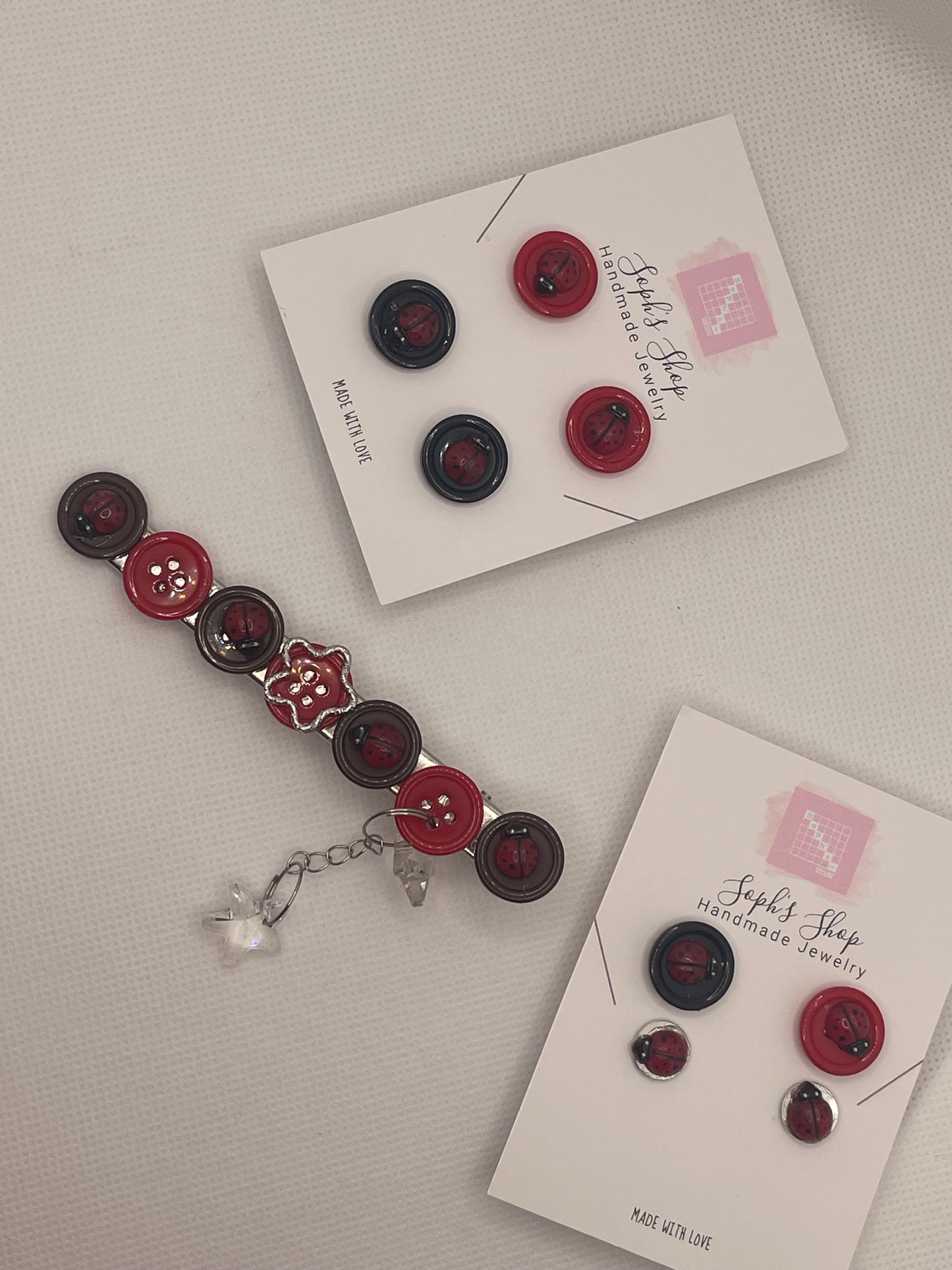 Ladybug pin set