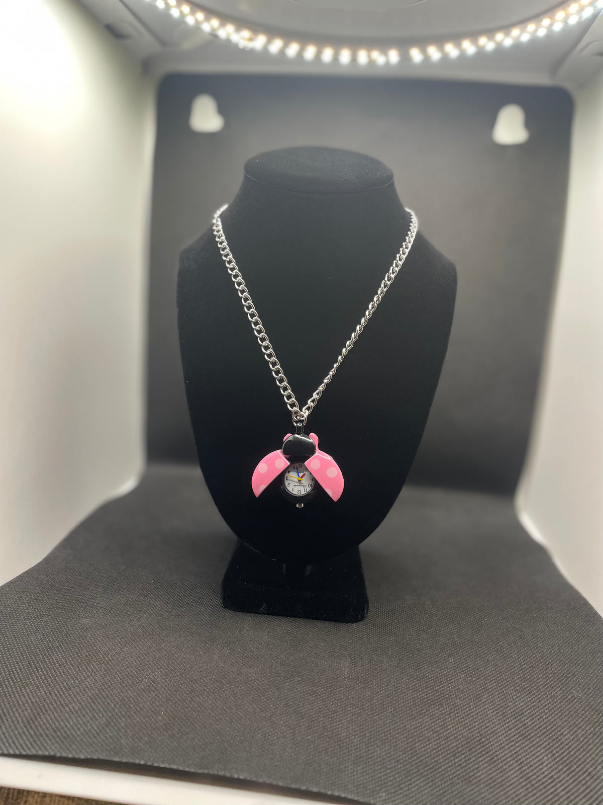 Pink Lady Watch Necklace