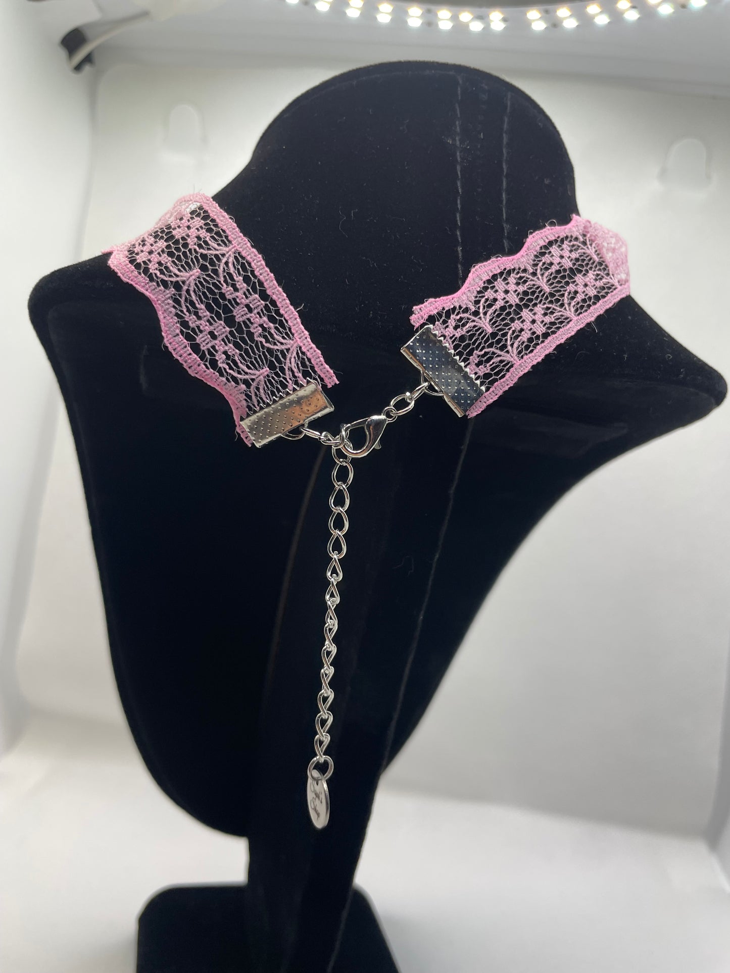 Pink Button Choker
