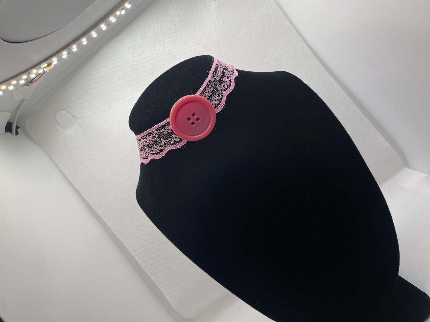 Pink Button Choker