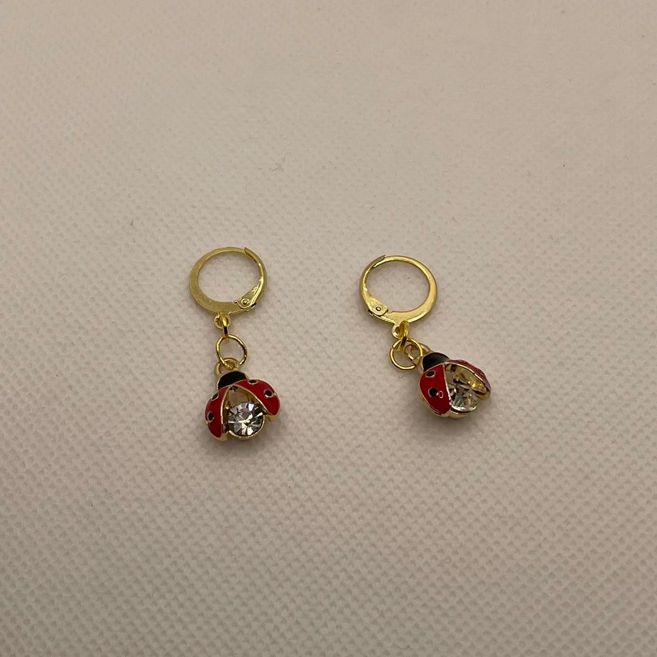 Ladybug Hoop Earrings