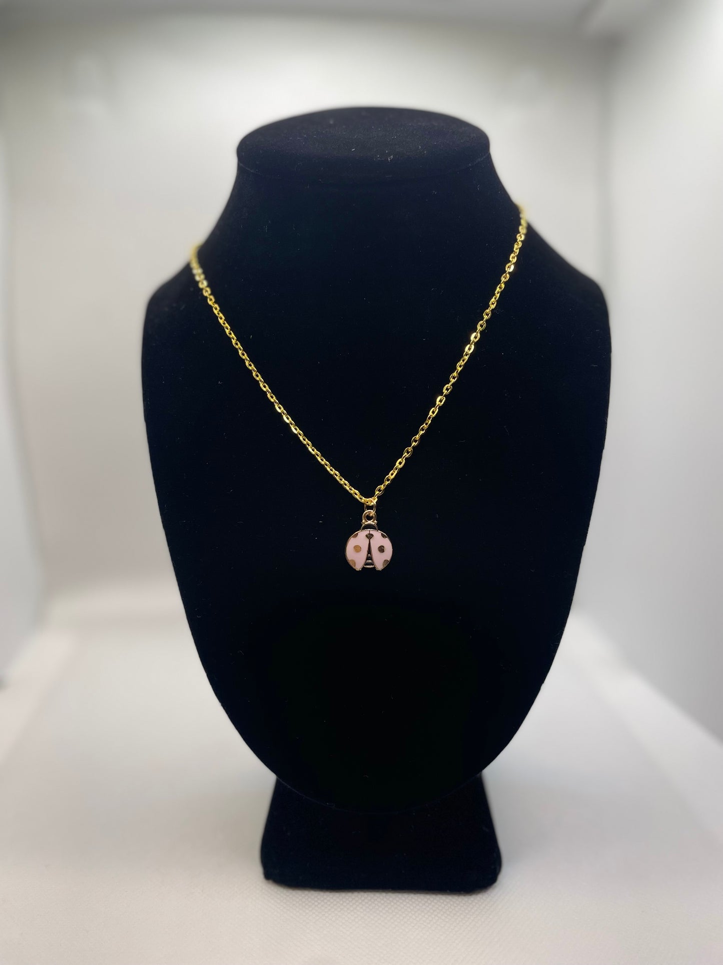 Pink Ladybug Necklace