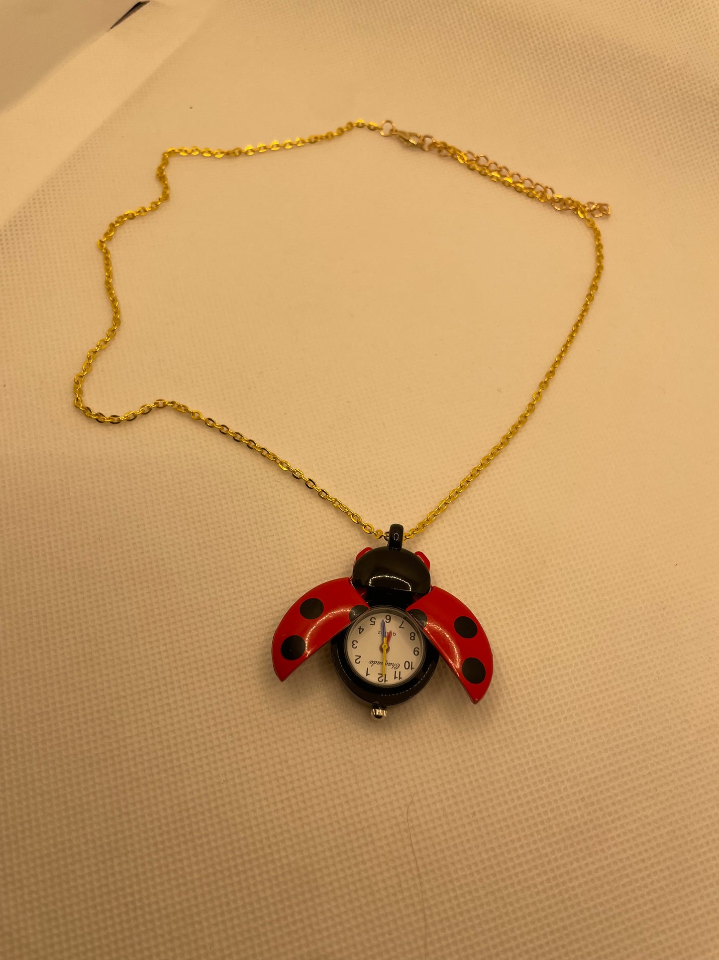 Ladybug Watch Necklace