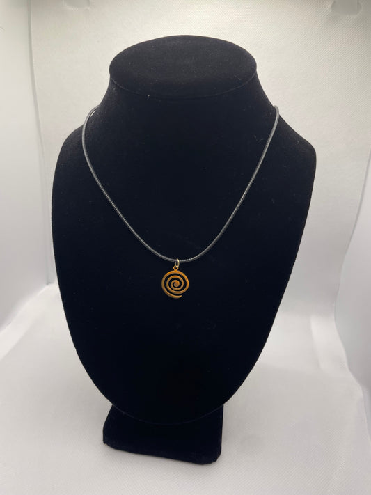 Gold Spiral Necklace